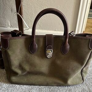 Dooney & Bourke Green and Brown Bag